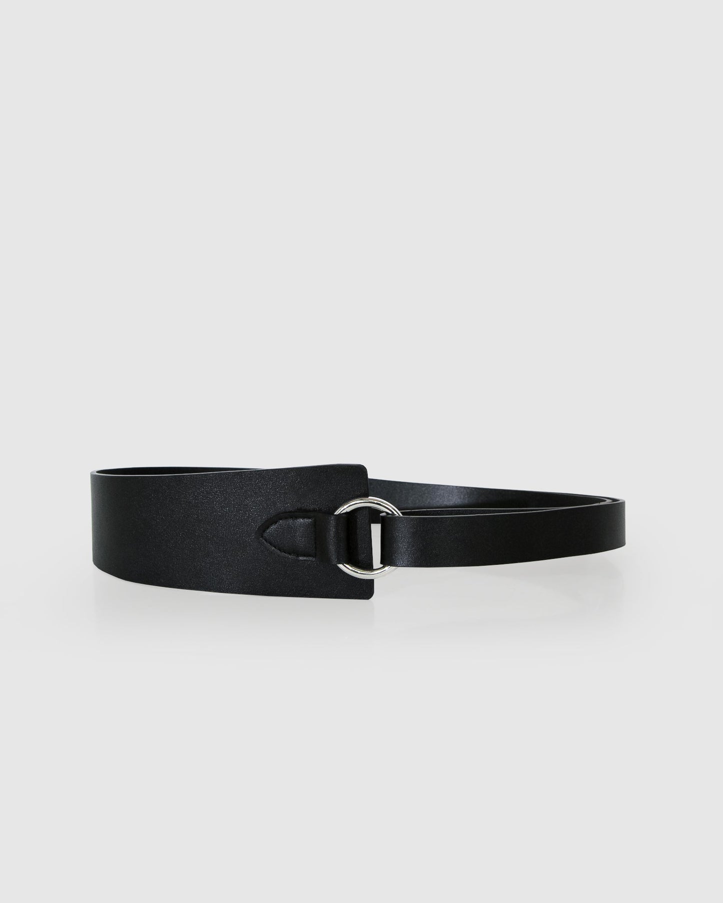 New Divide Leather Belt - Black