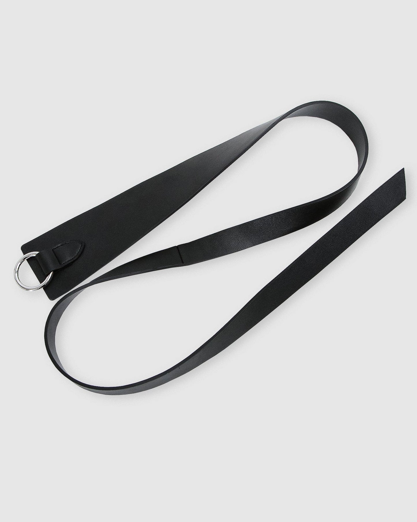 New Divide Leather Belt - Black