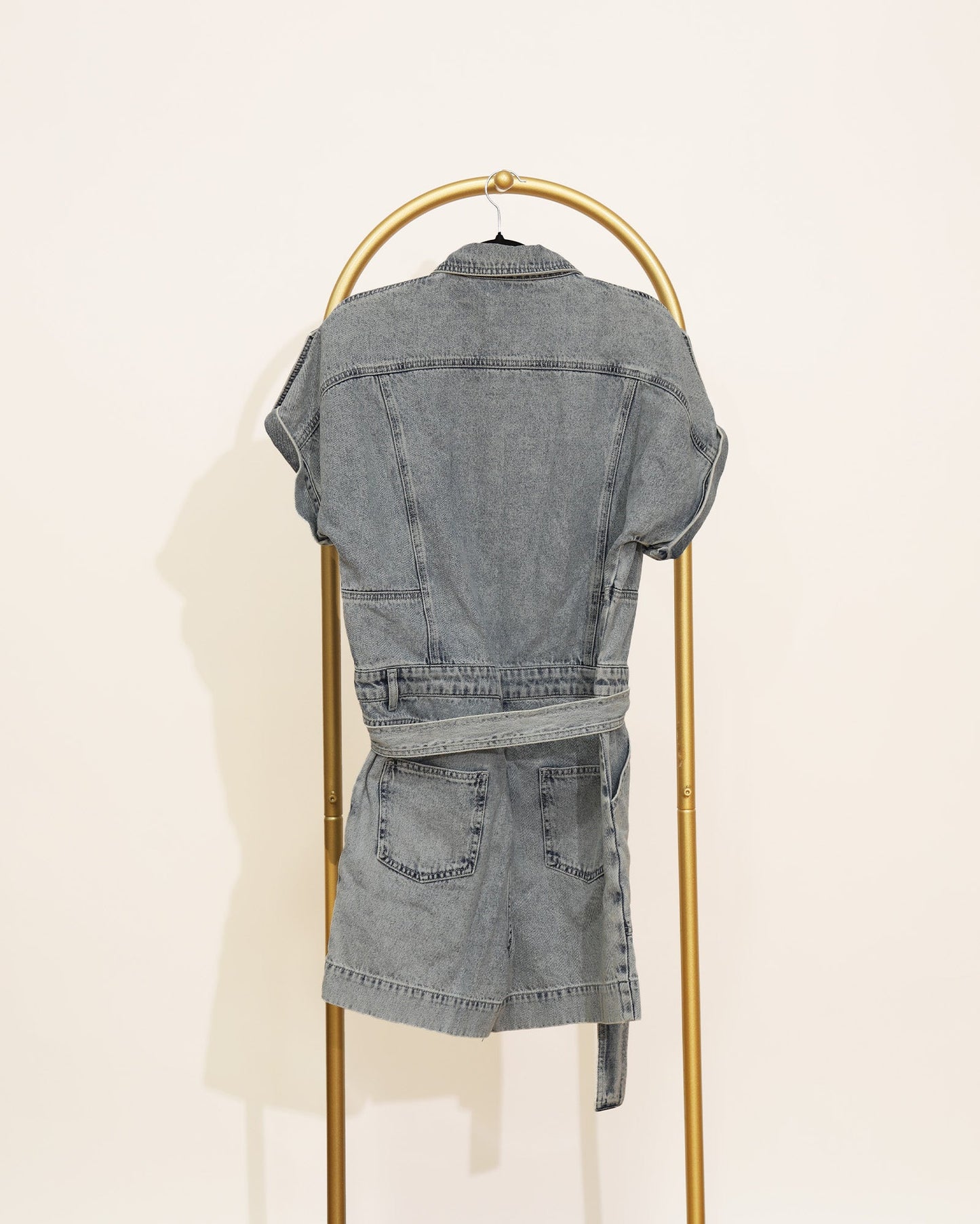 Denim Playsuit - Stonewash