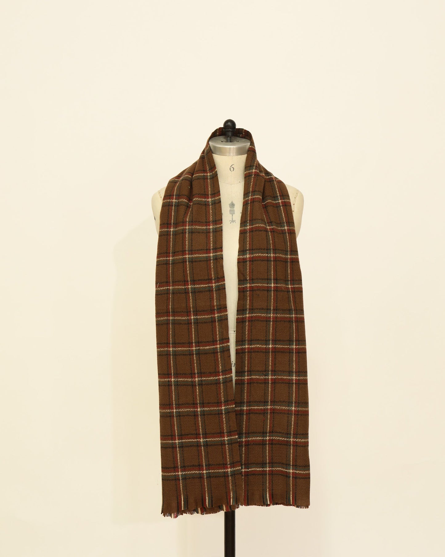 Plaid Scarf - Brown