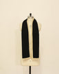 Scarf with Contrast Trim - Black