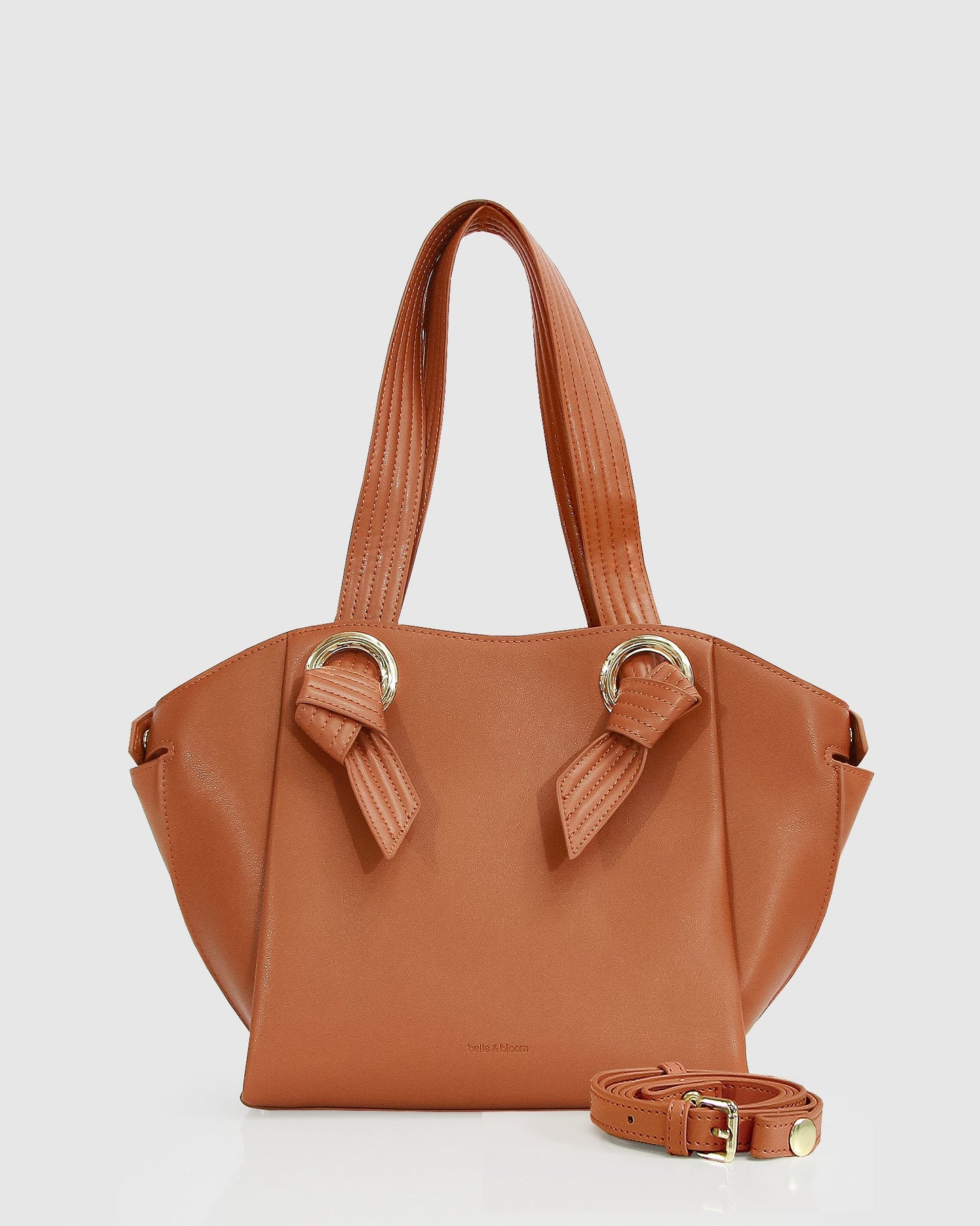 Heart Of Gold Leather Shoulder Bag - Camel