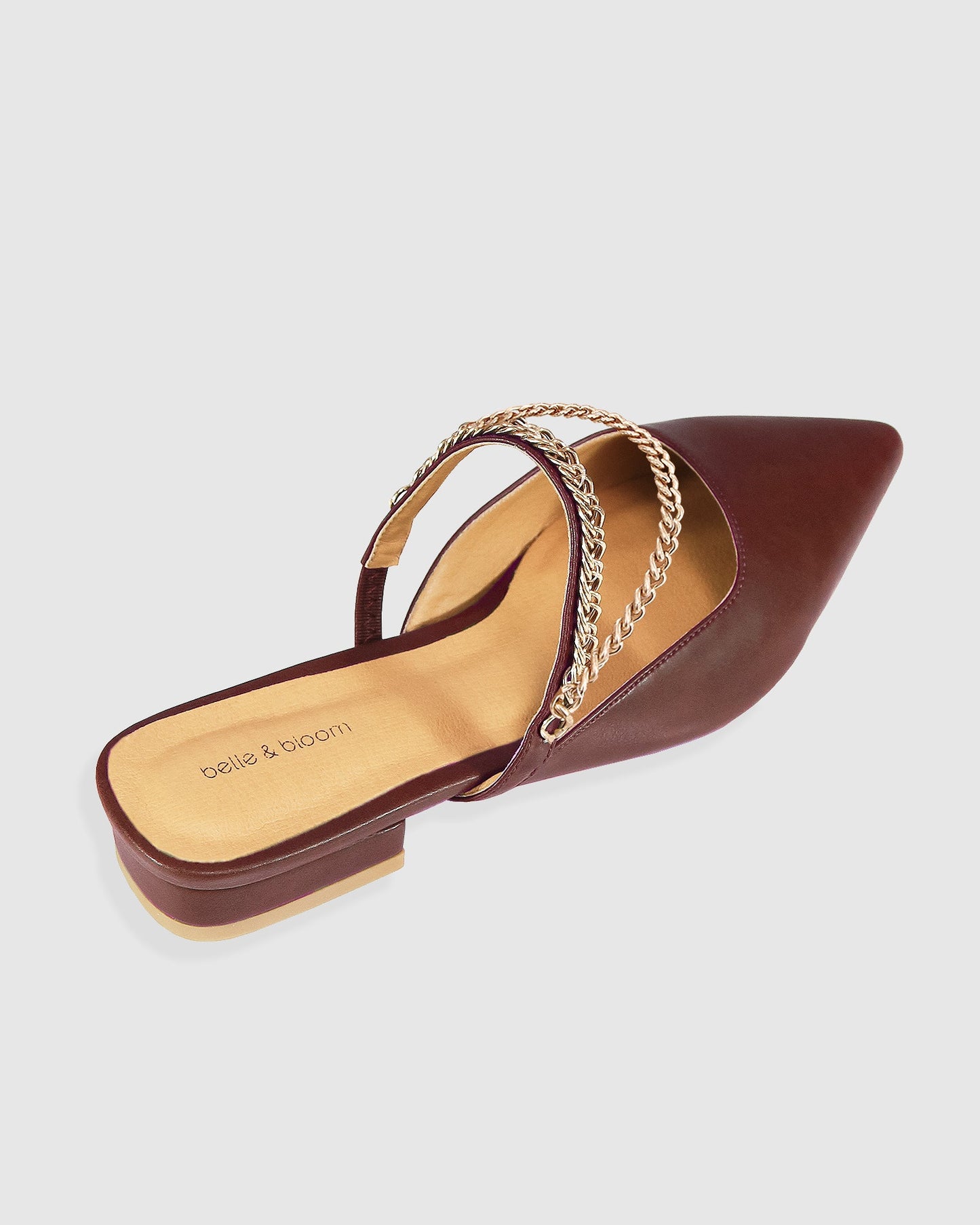 On The Go Leather Flat - Chocolate