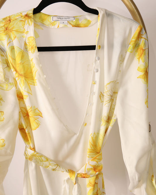 Yellow Floral Maxi Dress