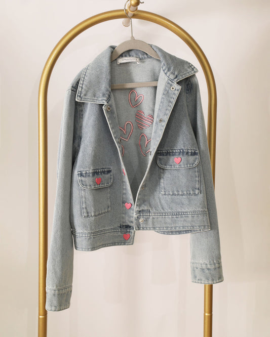 Sweet Like Me Denim Jacket - Stonewash
