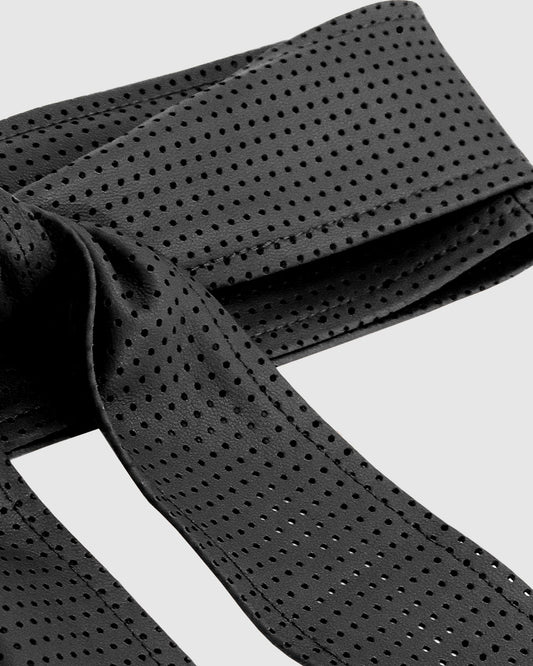 Escalate Perforated Leather Belt - Black