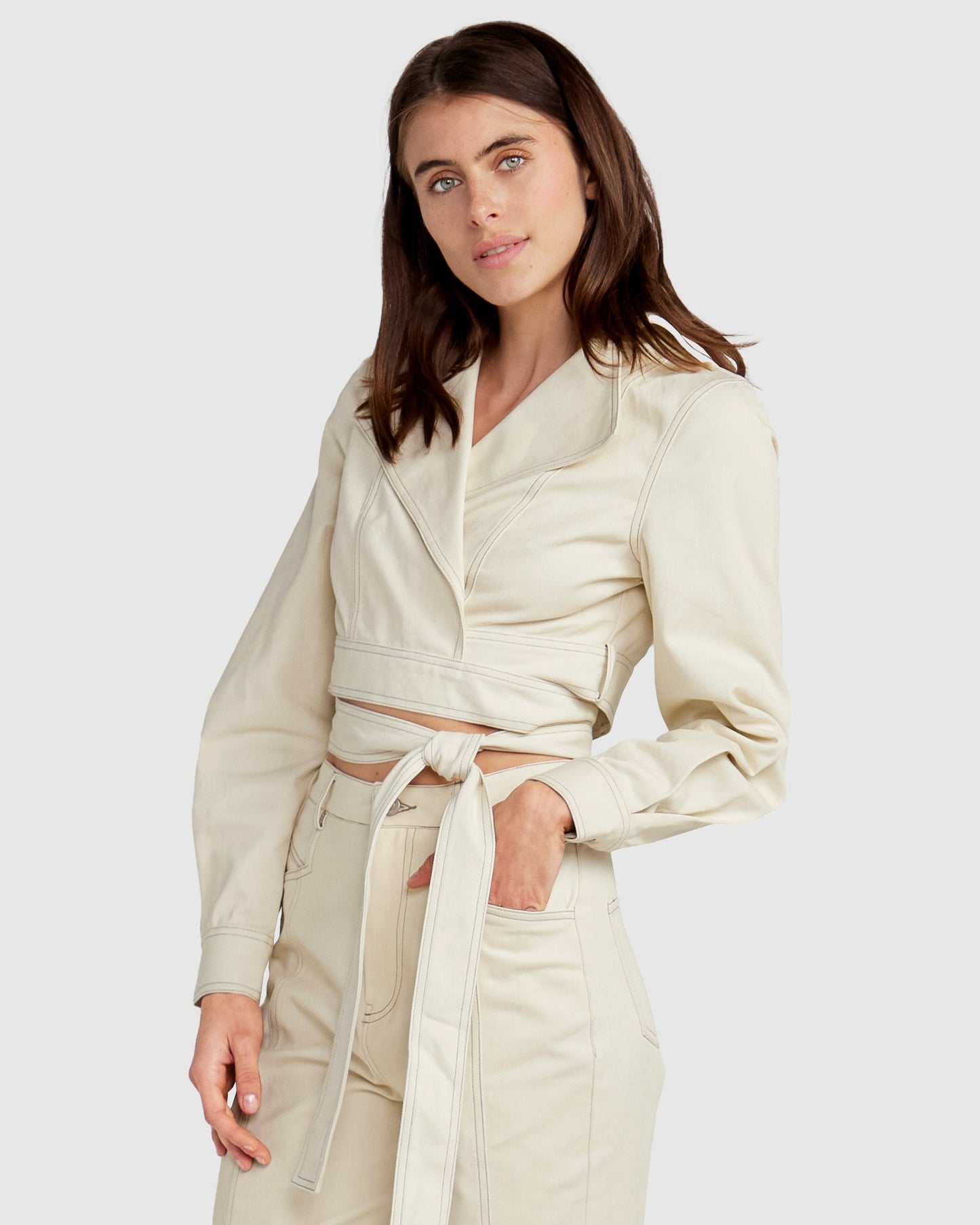 Love Lies Wrap Jacket - Ivory