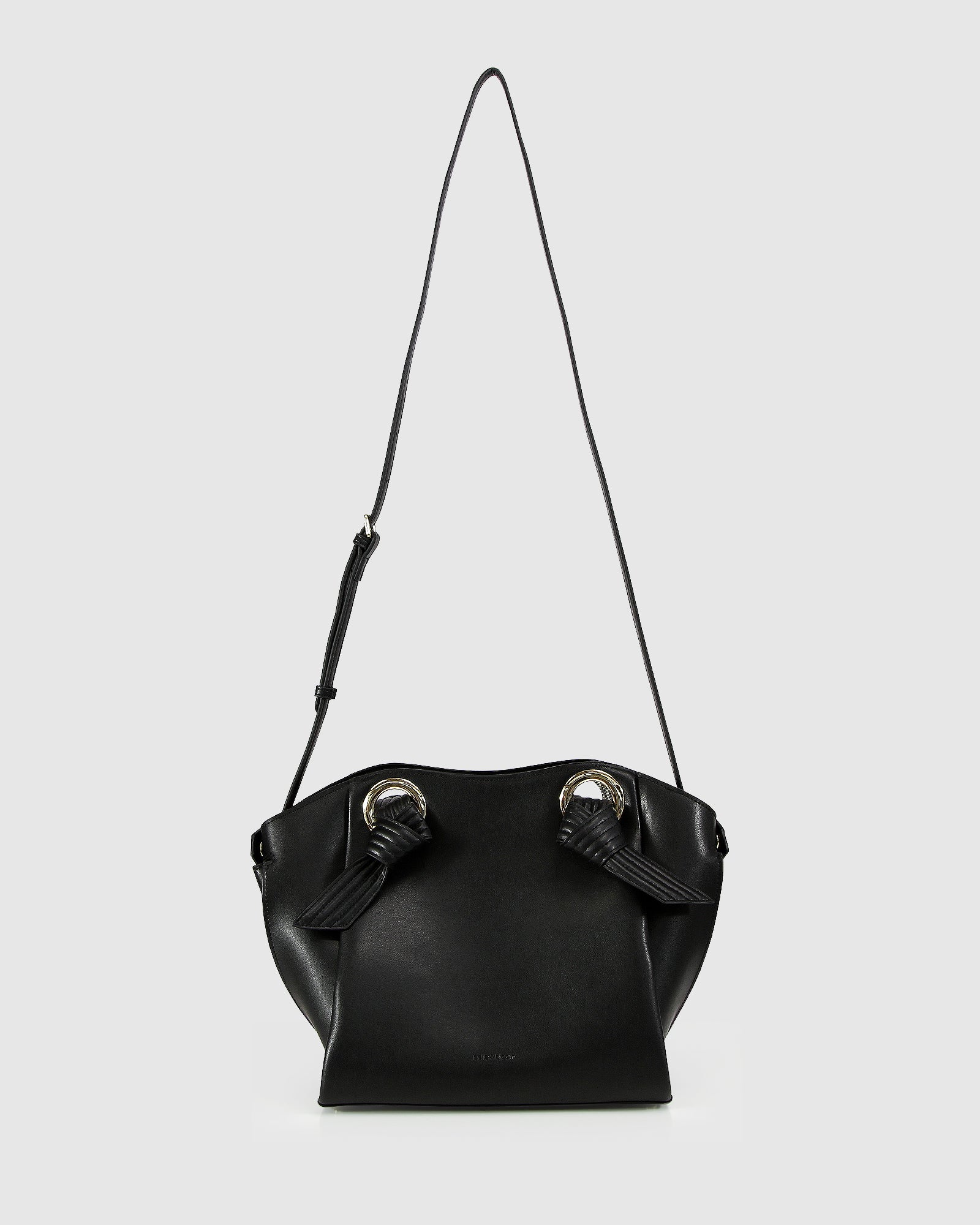 Detachable crossbody strap black shoulder bag