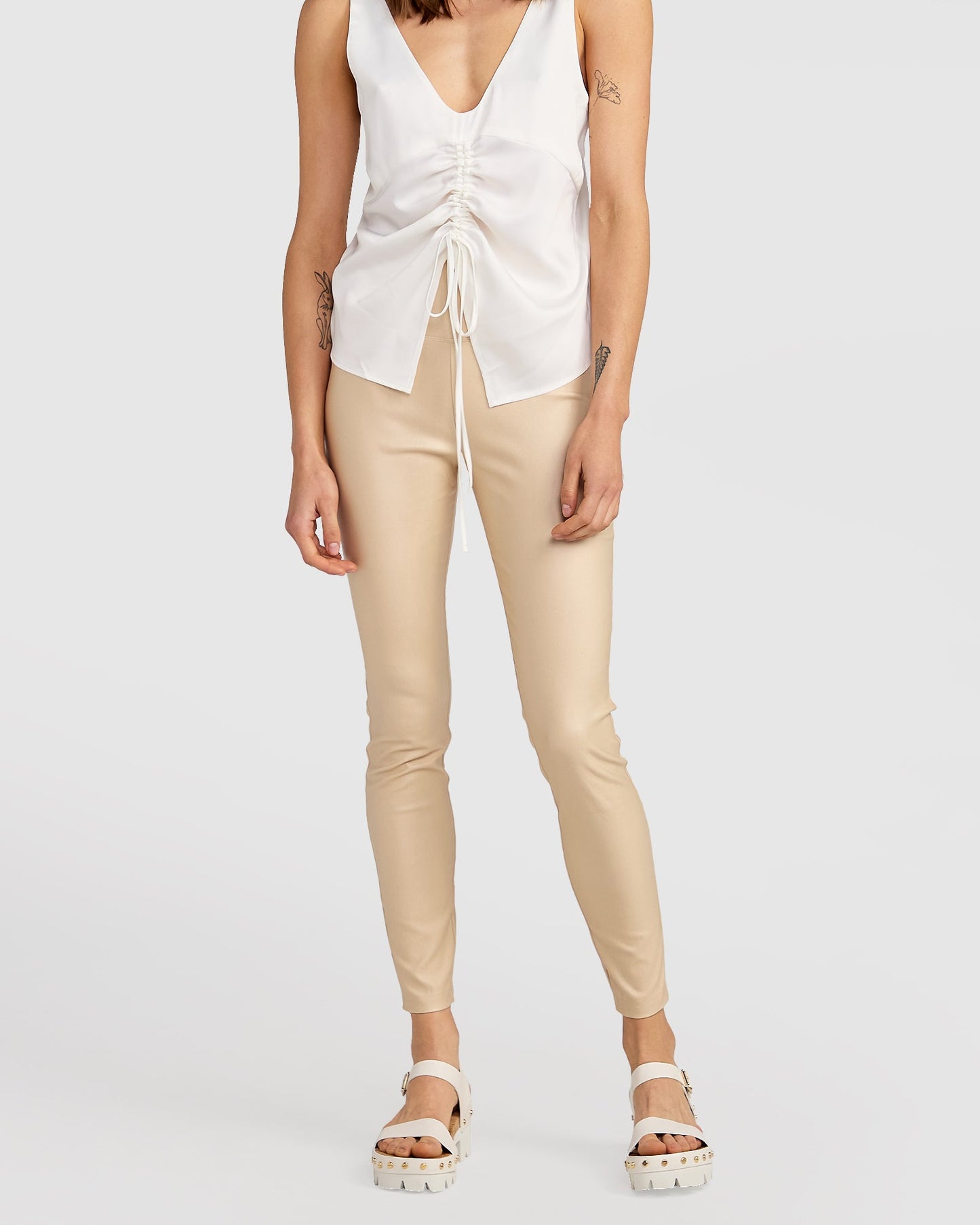 City Slicker Coated Legging - Sand