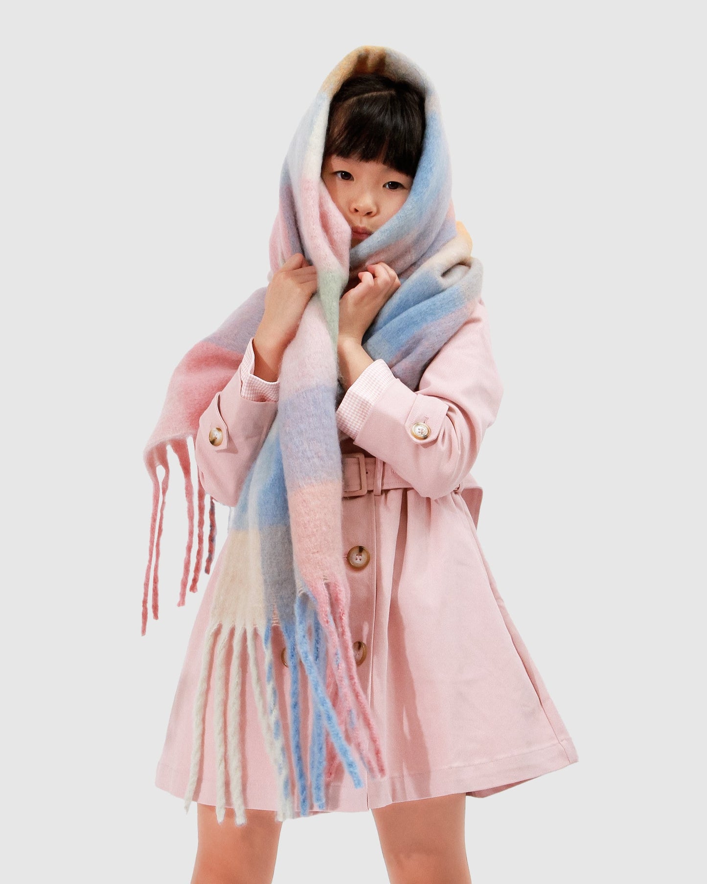 Miss Sunshine Trench Coat - Blush Pink