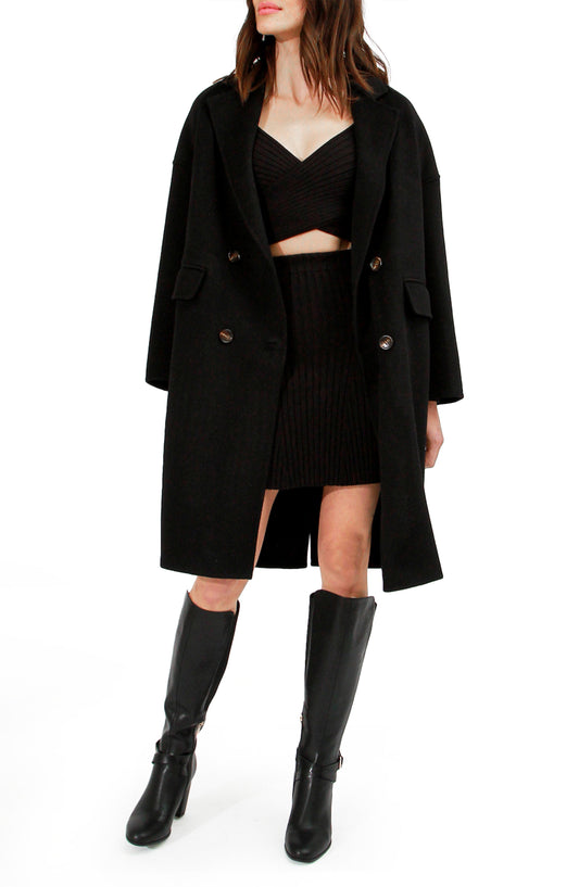 Amnesia Oversized Coat - Black