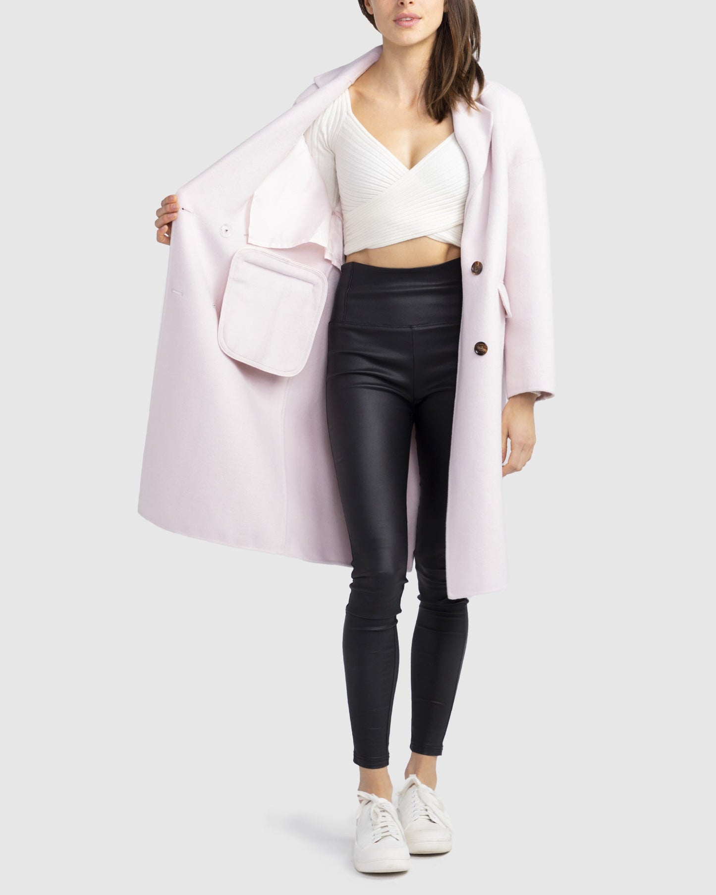 Amnesia Oversized Coat - Pale Pink