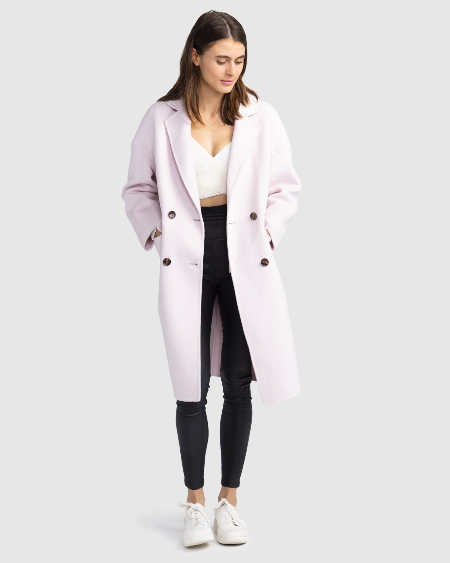 Amnesia Oversized Coat - Pale Pink