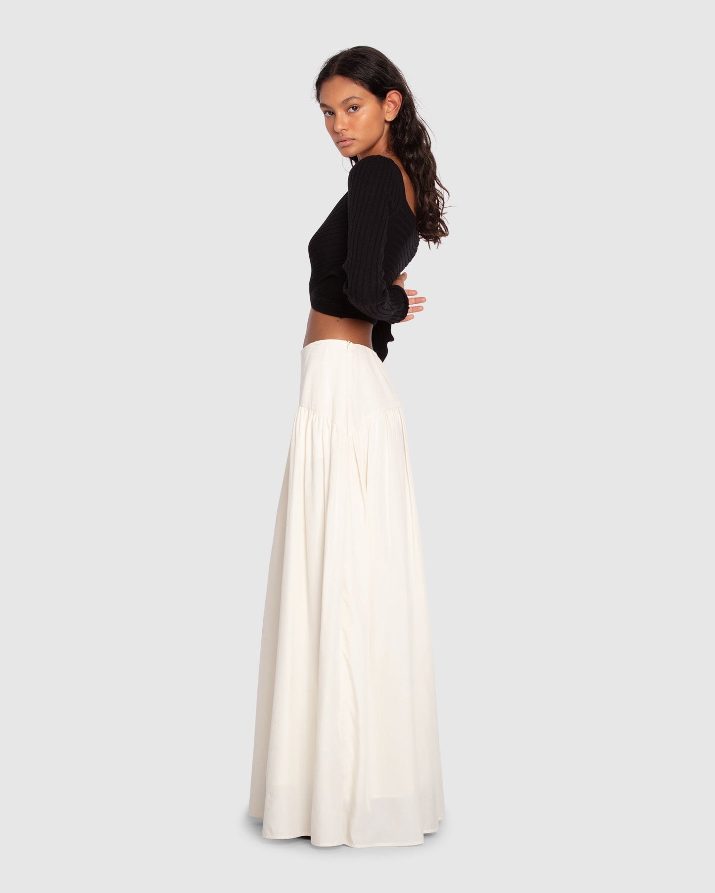 Always On My Mind Maxi Skirt - Cream