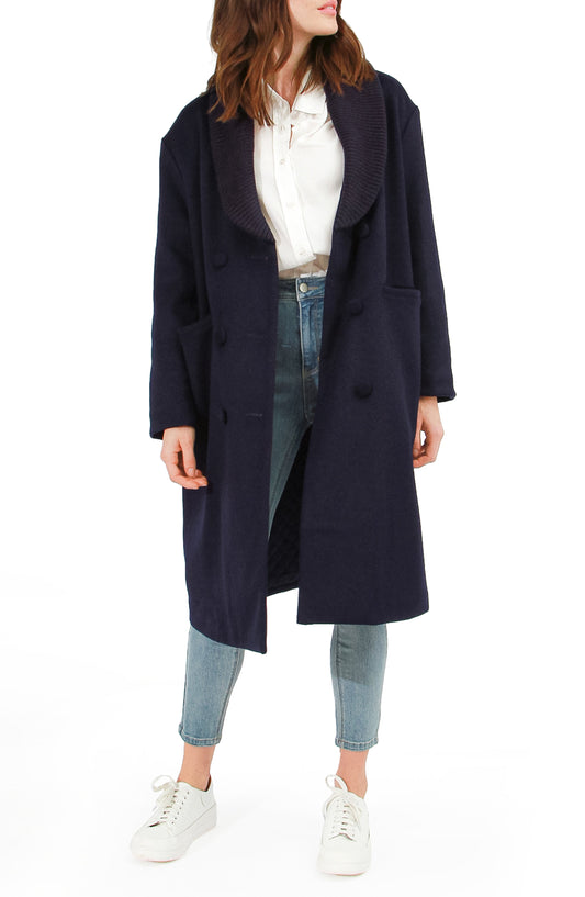 After Party Qulited Lining Coat - Navy