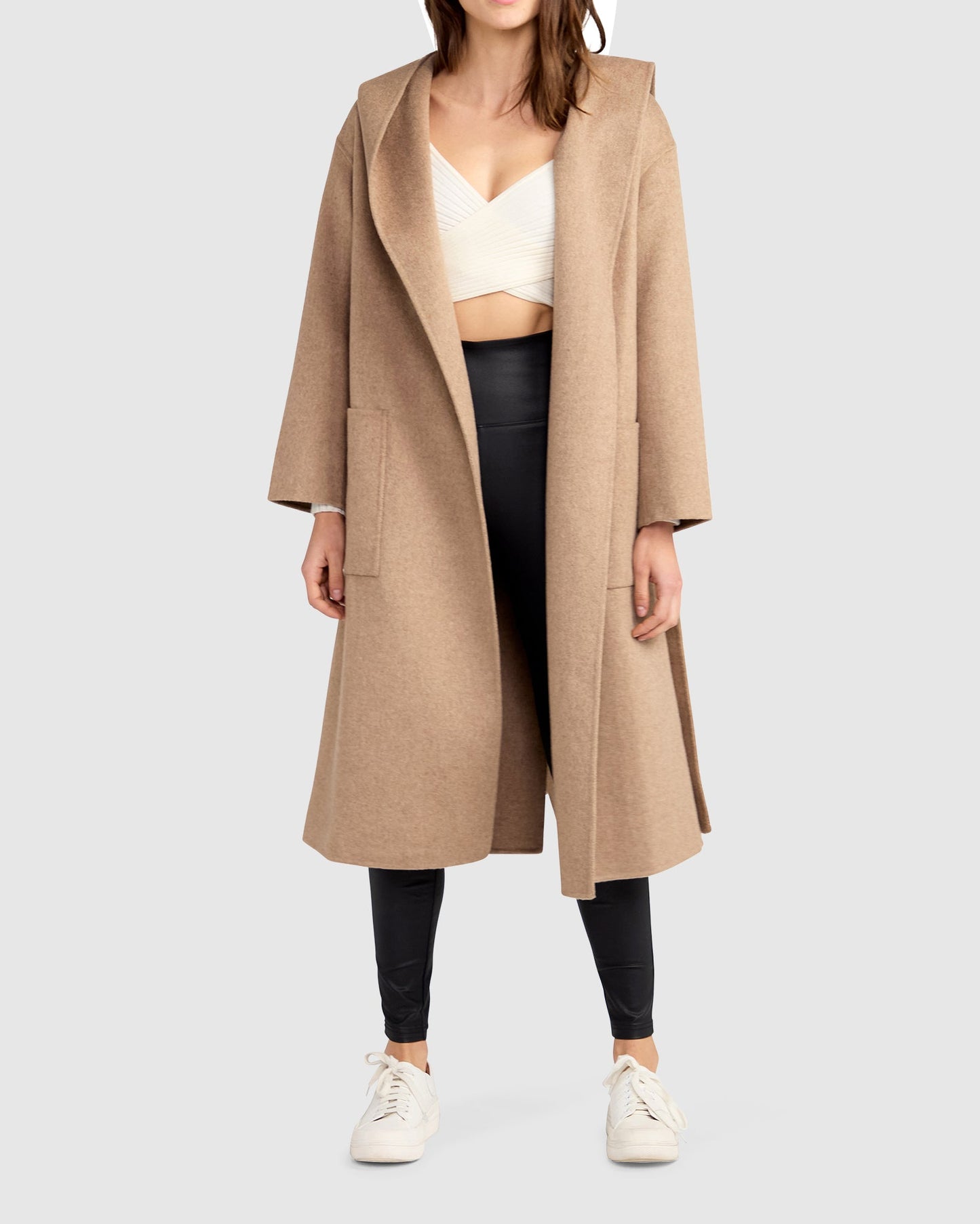 Arcadia Oversided Coat with Hood - Oat