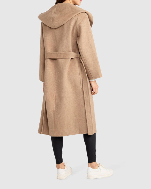 Arcadia Oversided Coat with Hood - Oat