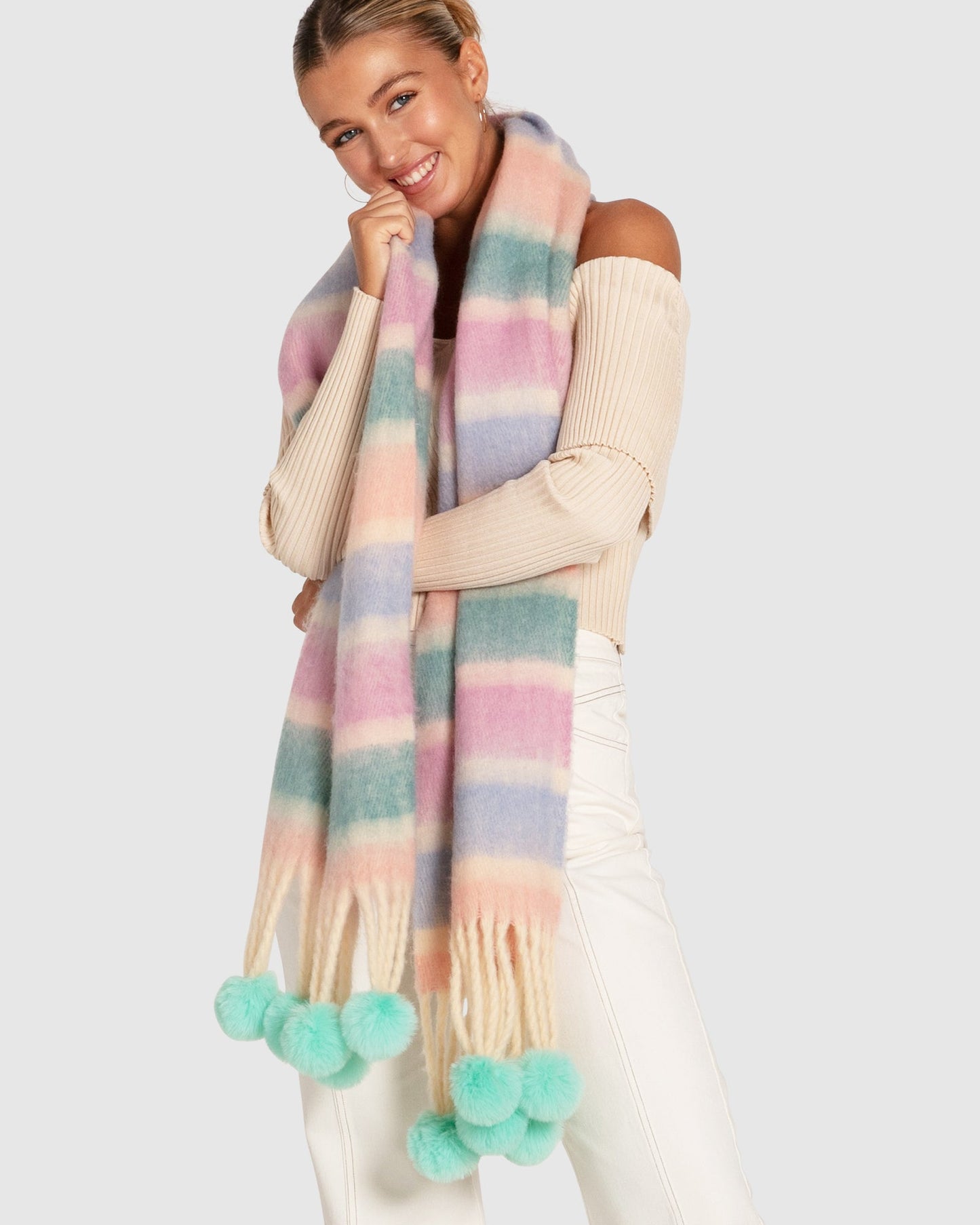 All Things Magical Pom Pom Scarf - Multi