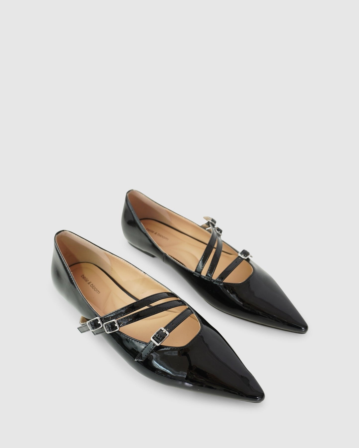 Begin Again Buckled Flat - Black Patent