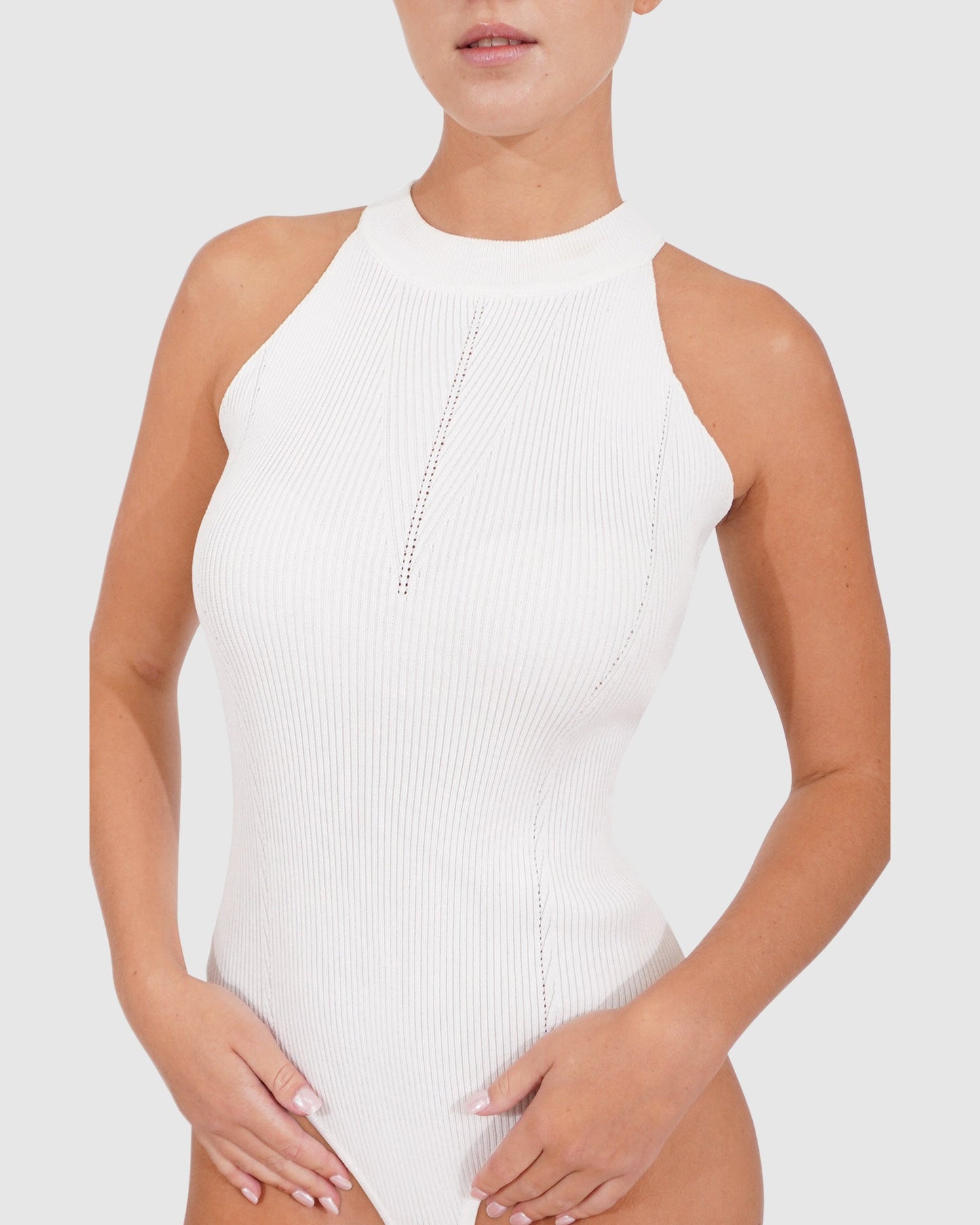 Back For Good High Neck Bodysuit - White