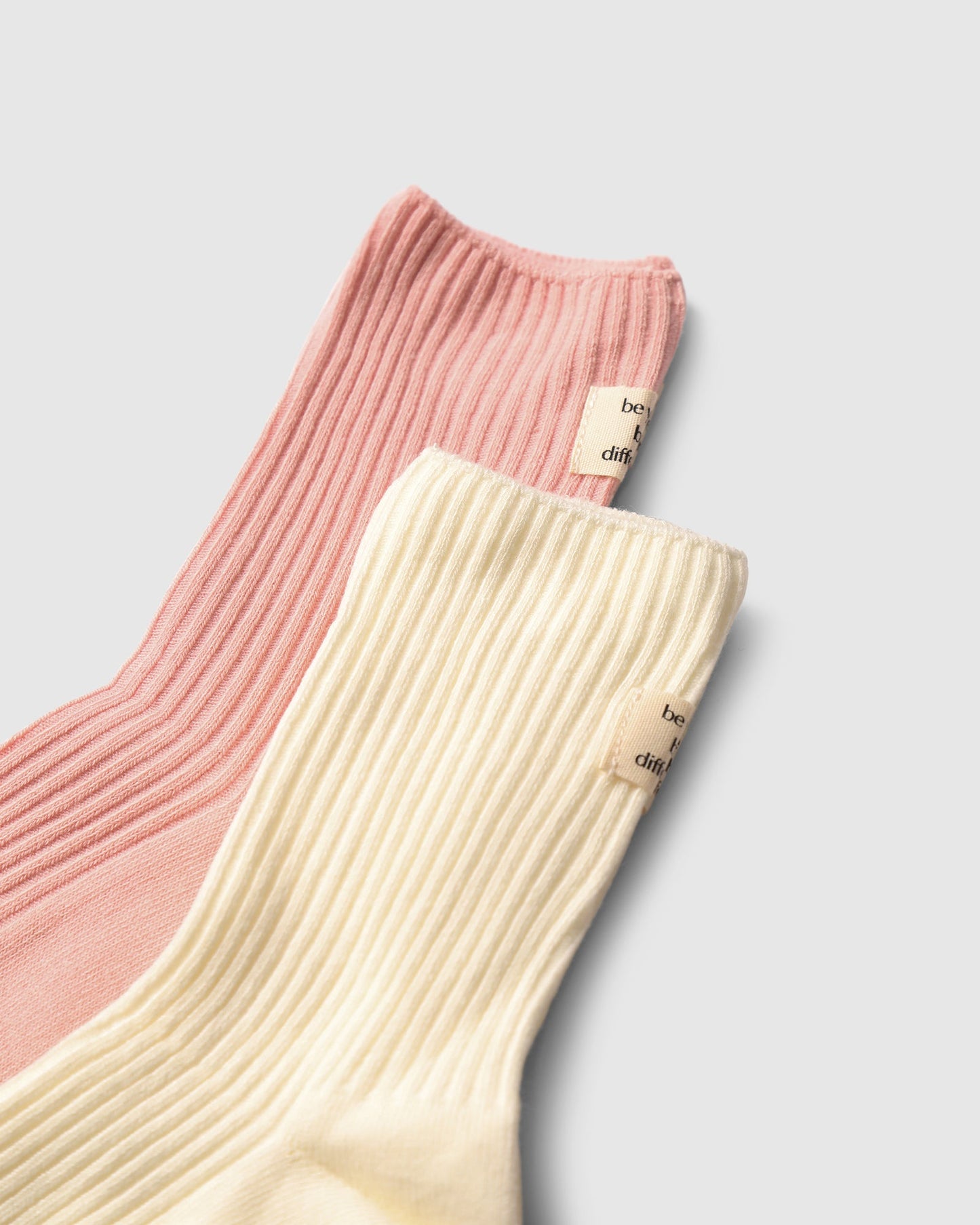 Beloved 2 Pack Socks - Cream/ Pink