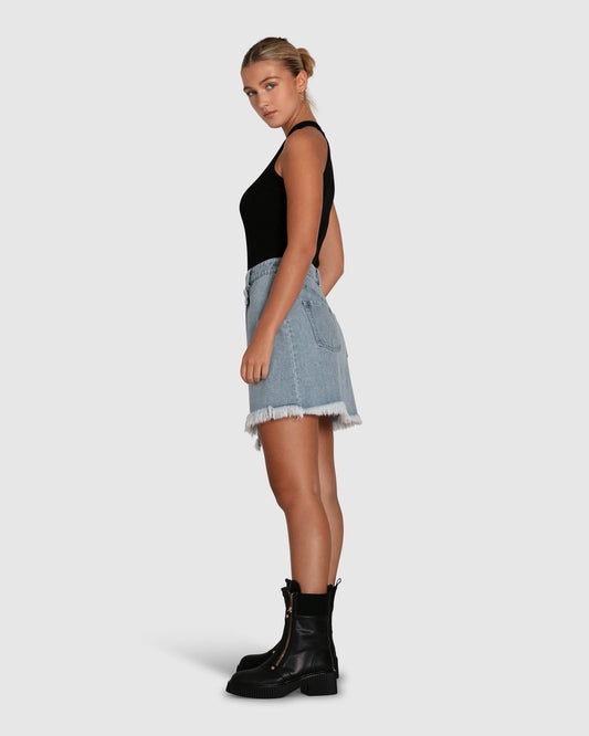 Dance With Me Denim Mini Skirt