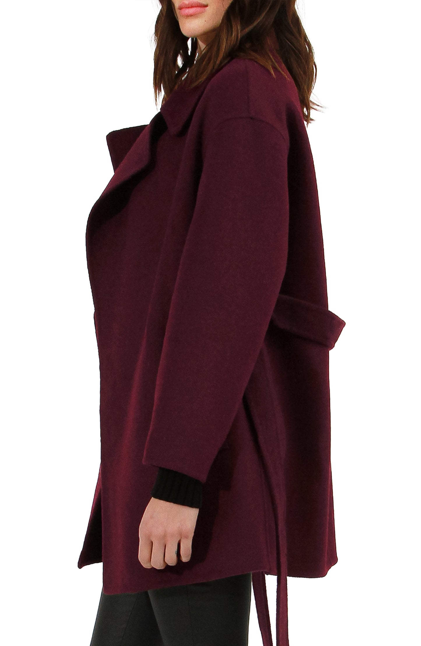 Eternal Flame Short Robe Coat - Burgundy