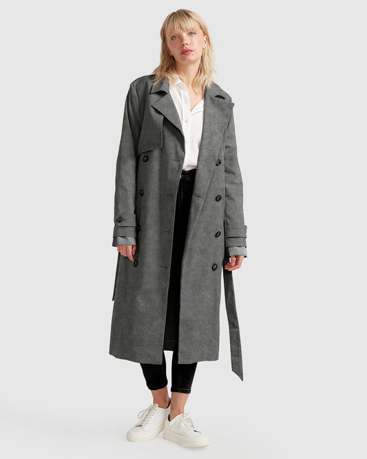 Empirical City Trench Coat - Washed Black