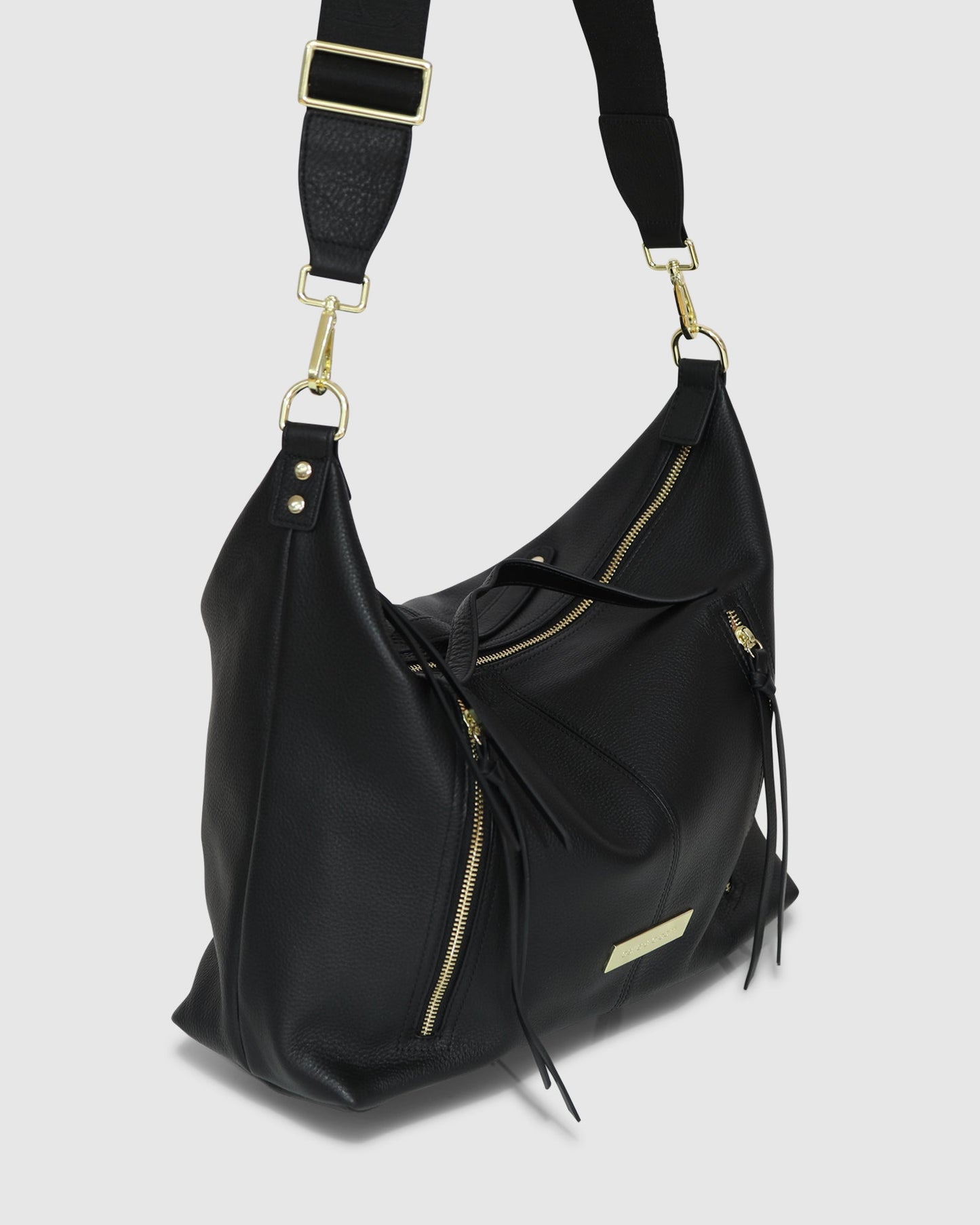 For Your Love Zip Front Handbag - Black