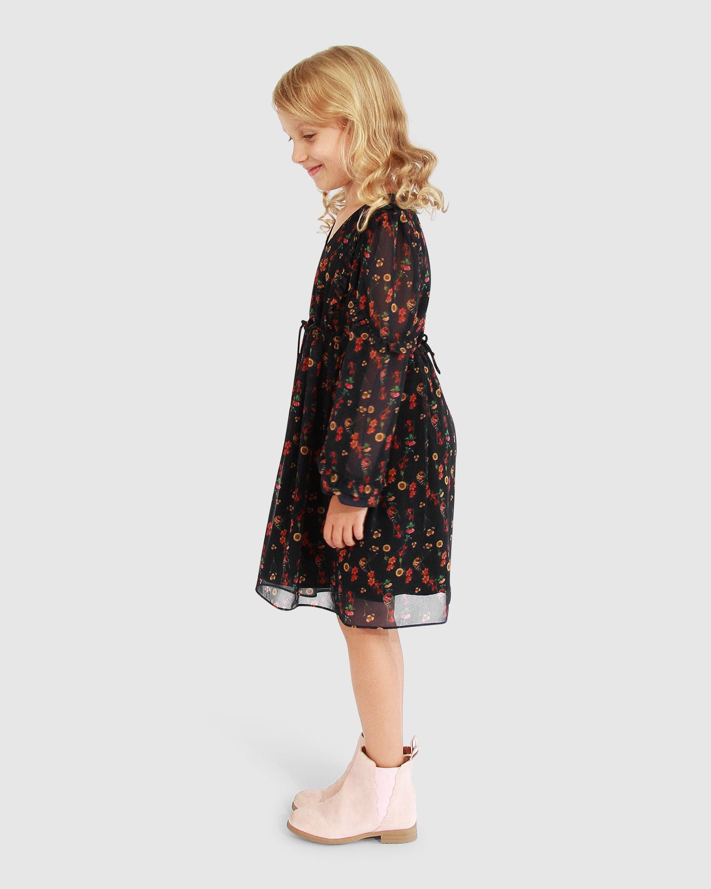 Girls Like You Floral Dress - Navy