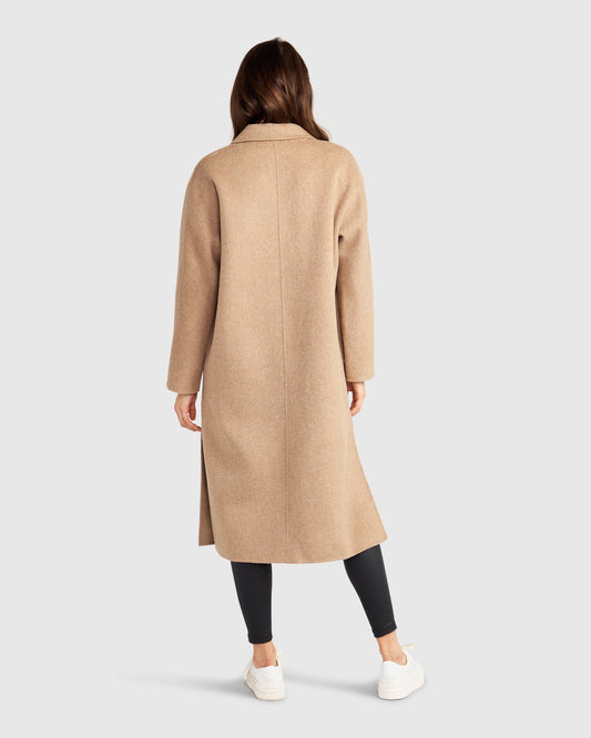 Guestlist Oversized Double Breasted Coat - Oat