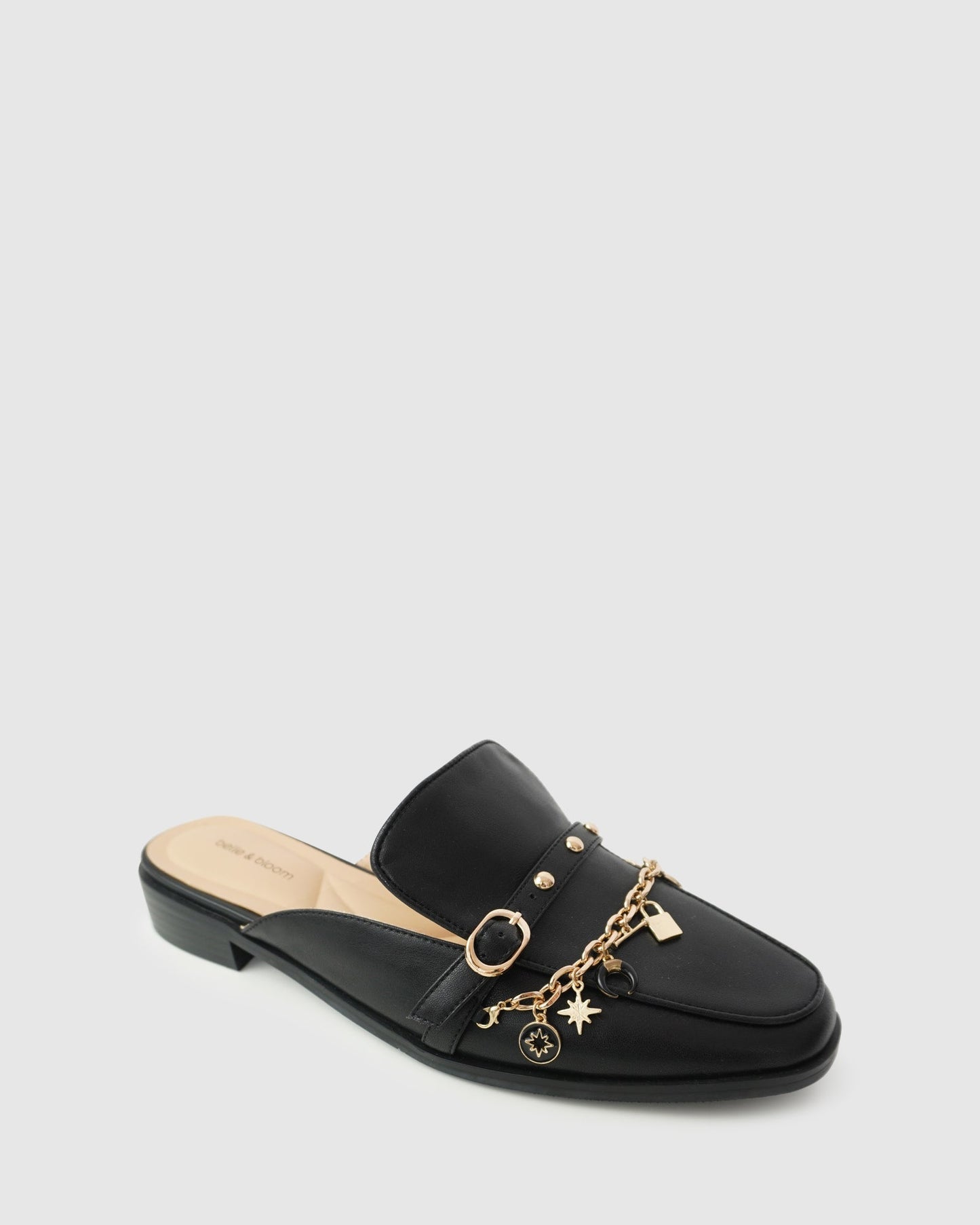 How It Feels Charm Loafer Mule - Black