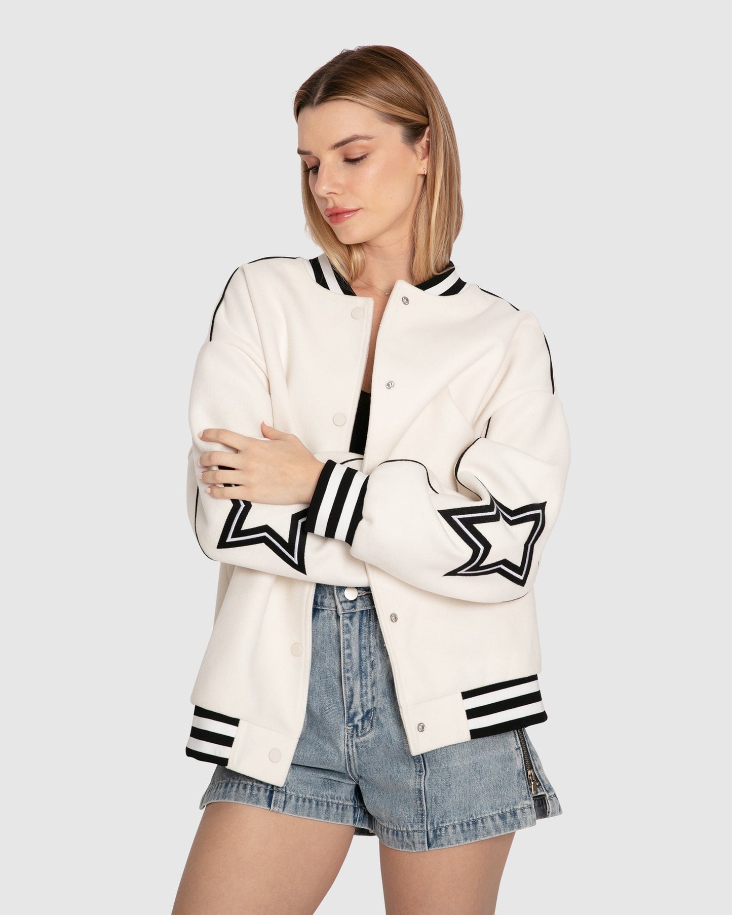 Hold Me Close Letterman Bomber