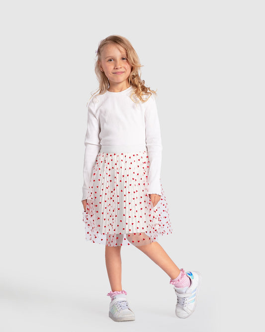 In My Heart Reversible Skirt - White