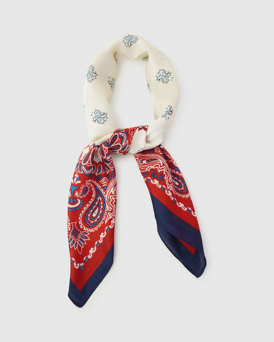 Jolene Fashion Scarf - Red/Navy