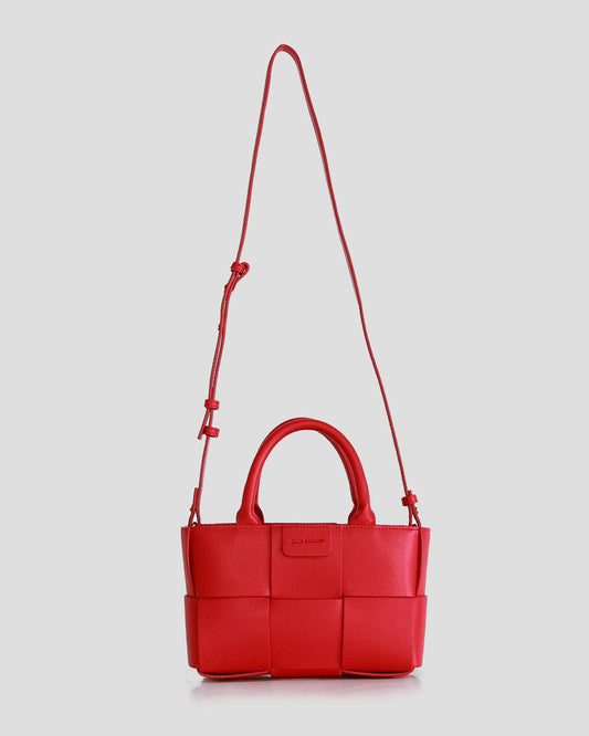 Little Love Woven Crossbody Bag - Red