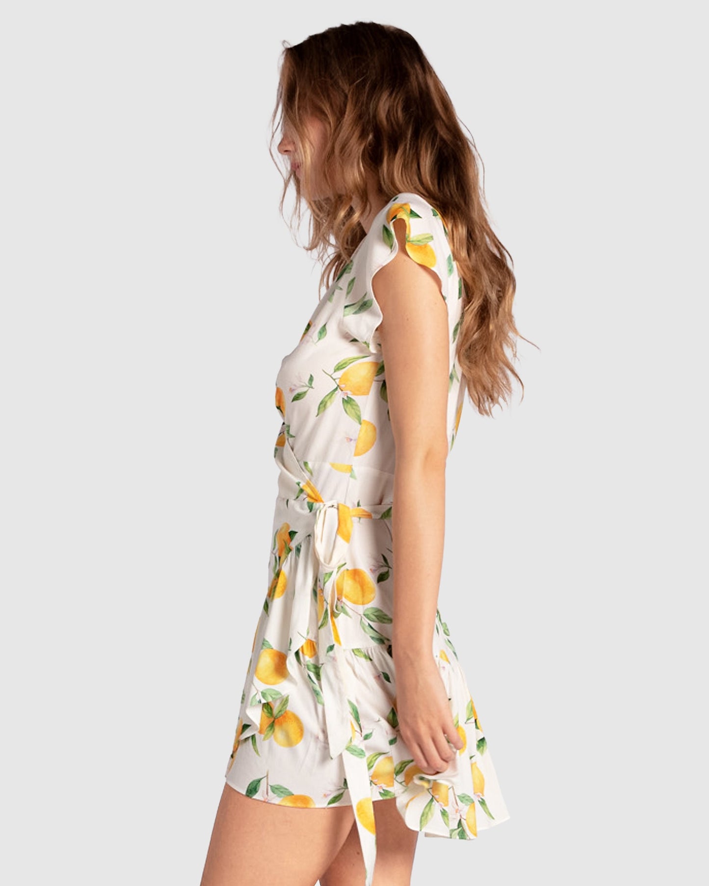 Love Shack Mini Wrap Dress - Orchard