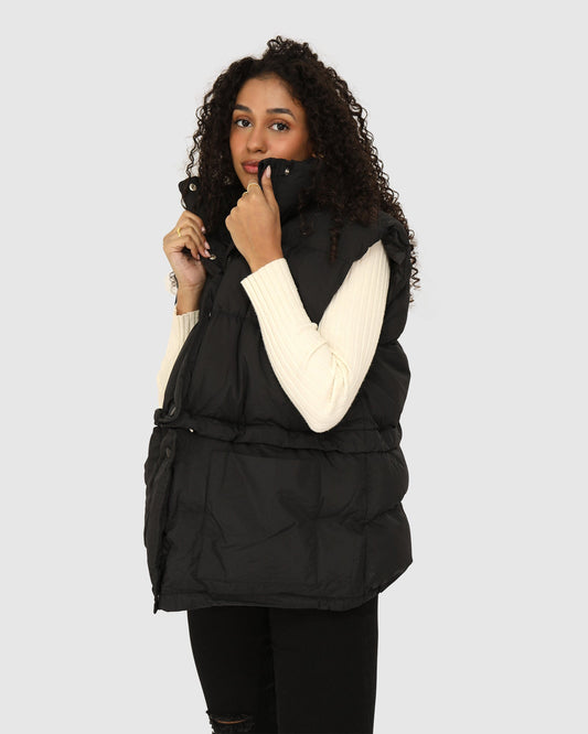 Landslide Zip-Off Puffer Vest- Black