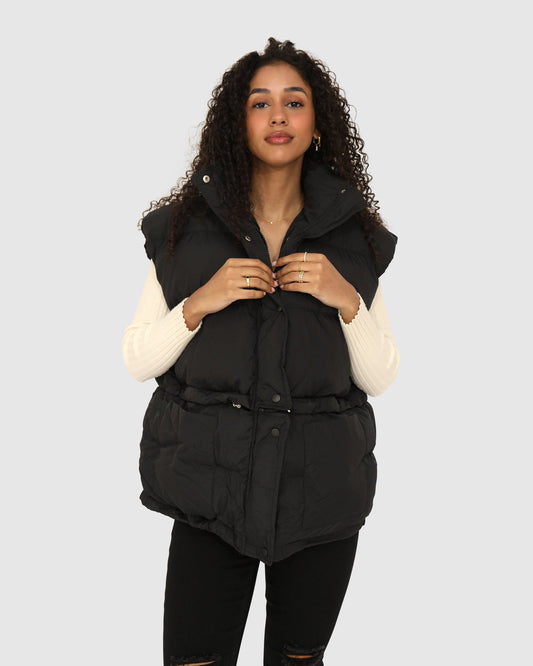 Landslide Zip-Off Puffer Vest- Black