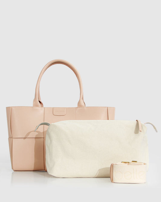 Long Way Home Woven Tote - Latte