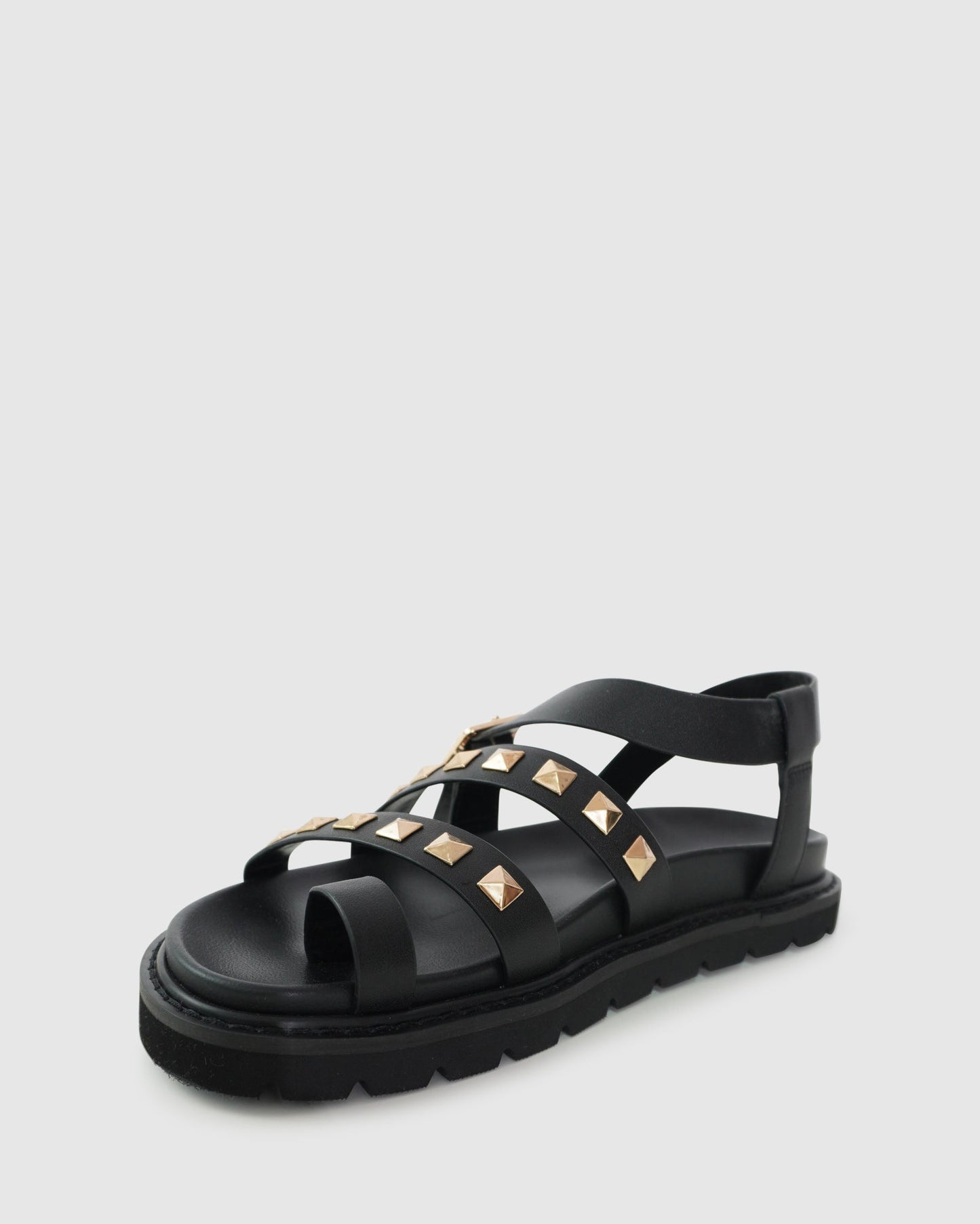 Morning Mood Chunky Stud Sandal - Black