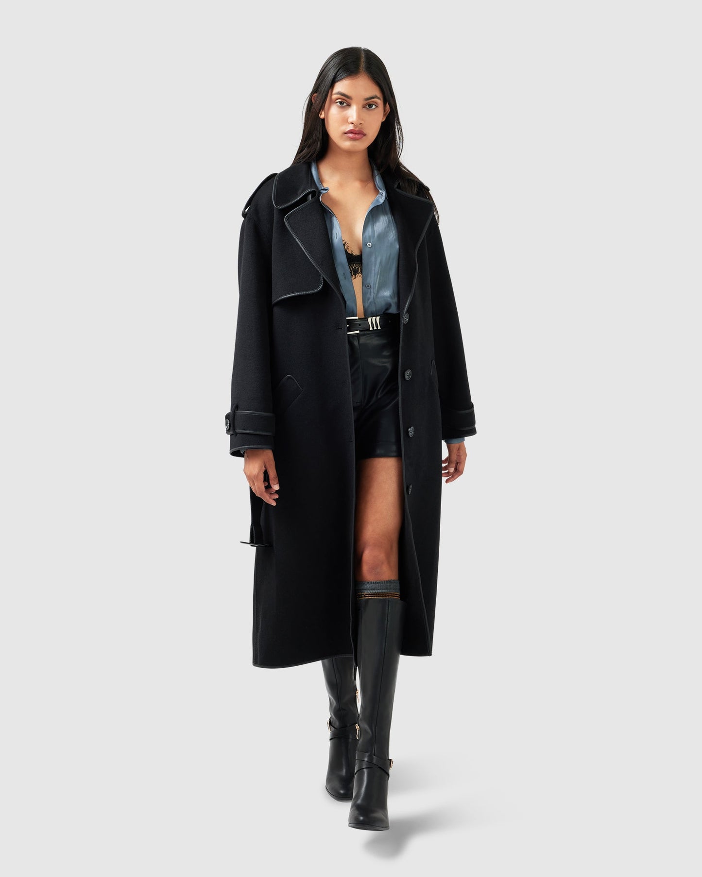 Million Reasons Belted Coat - Black