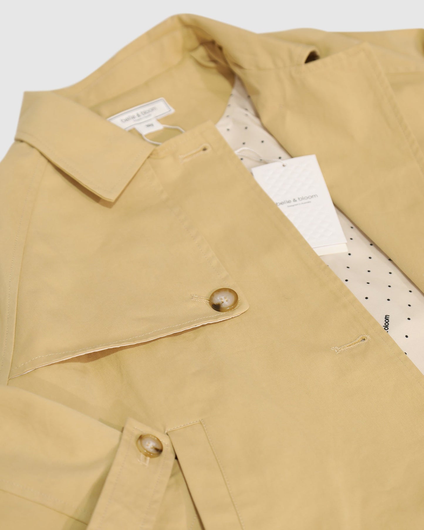 Matilda Cropped Trench Coat - Khaki