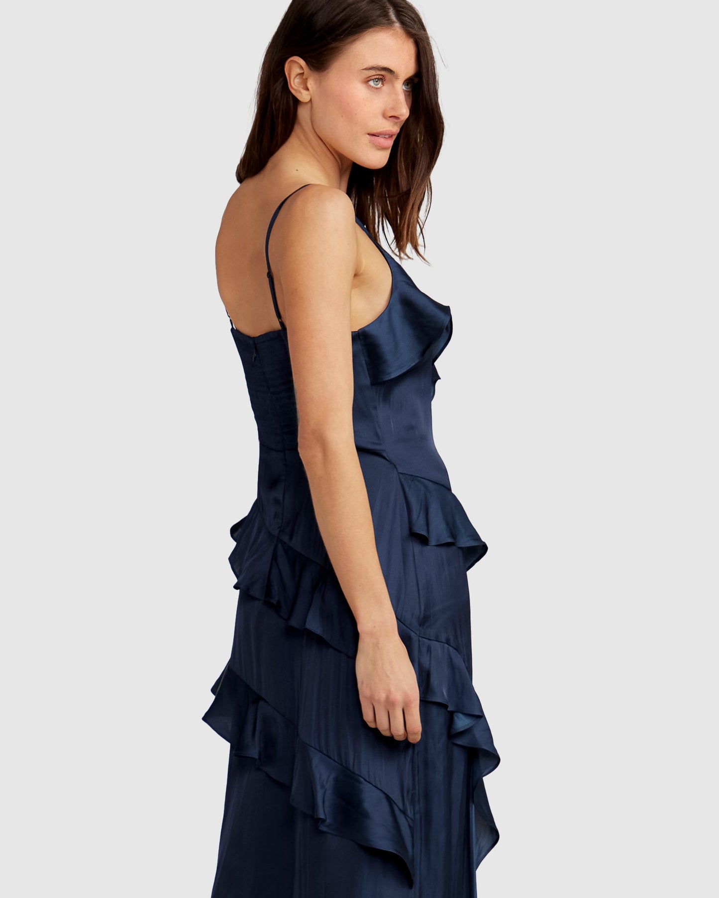 Ocean Eyes Tiered Maxi Dress - Navy