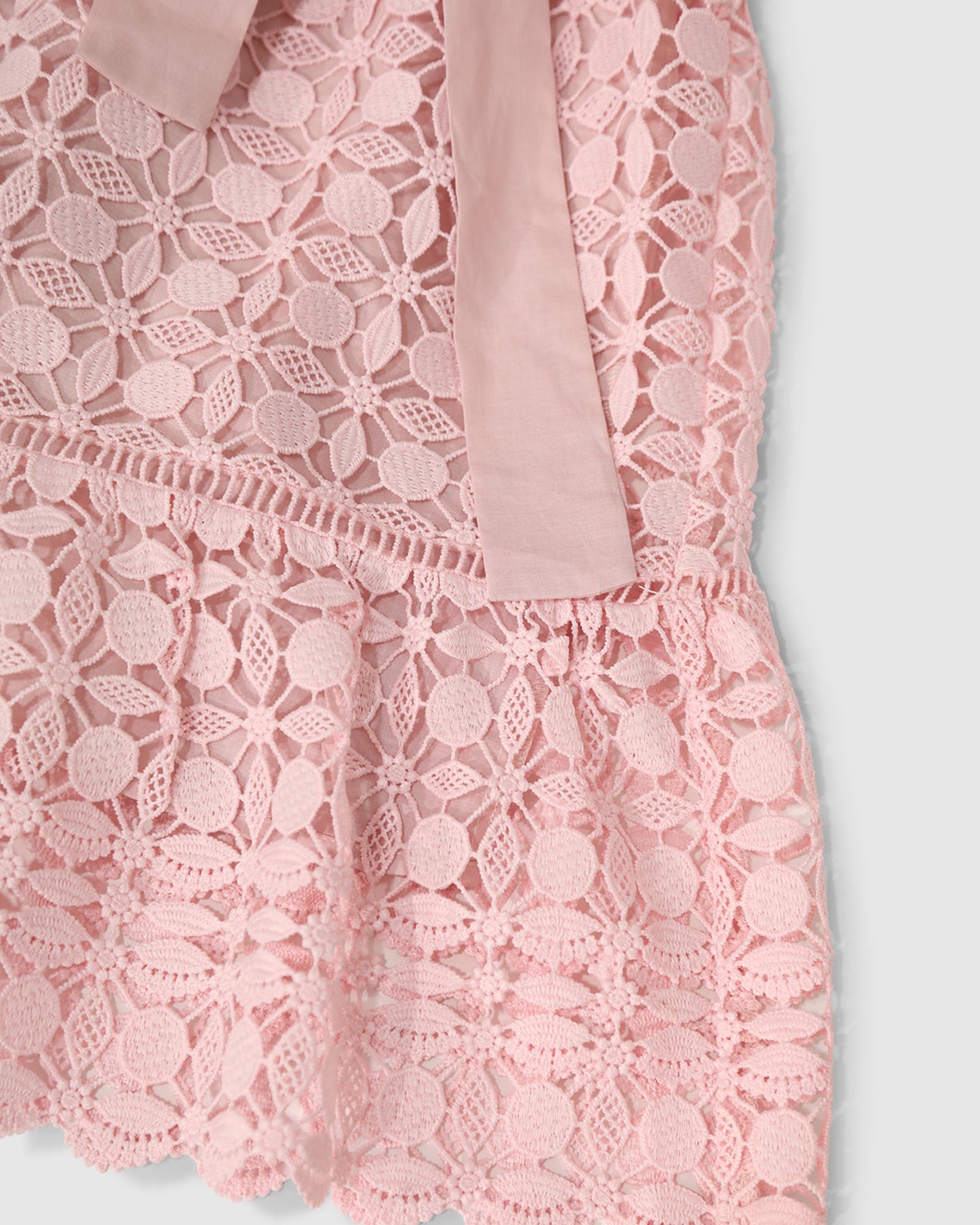 Rosy Mini Lace Dress - Dusty Rose