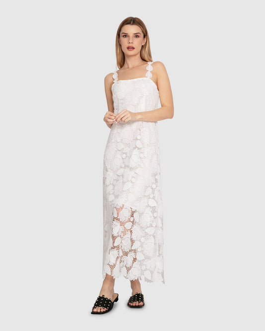 Songbird Lace Maxi Dress - White