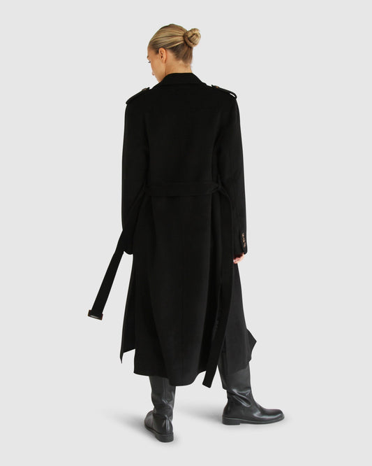 Skylight Longline Coat - Black