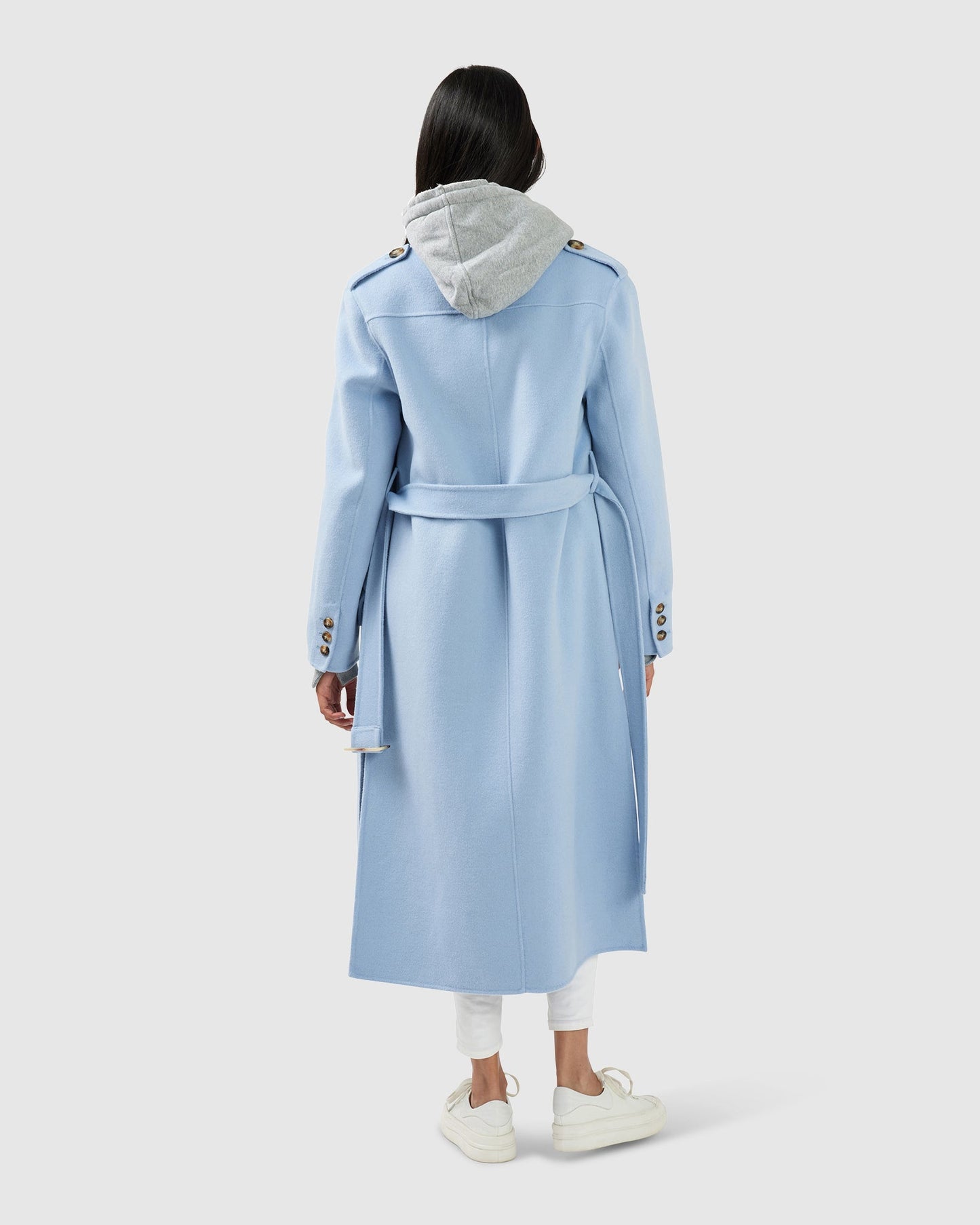 Skylight Longline Coat - Sky Blue