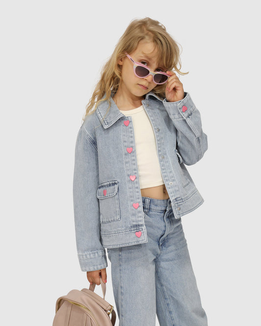 Sweet Like Me Denim Jacket - Stonewash