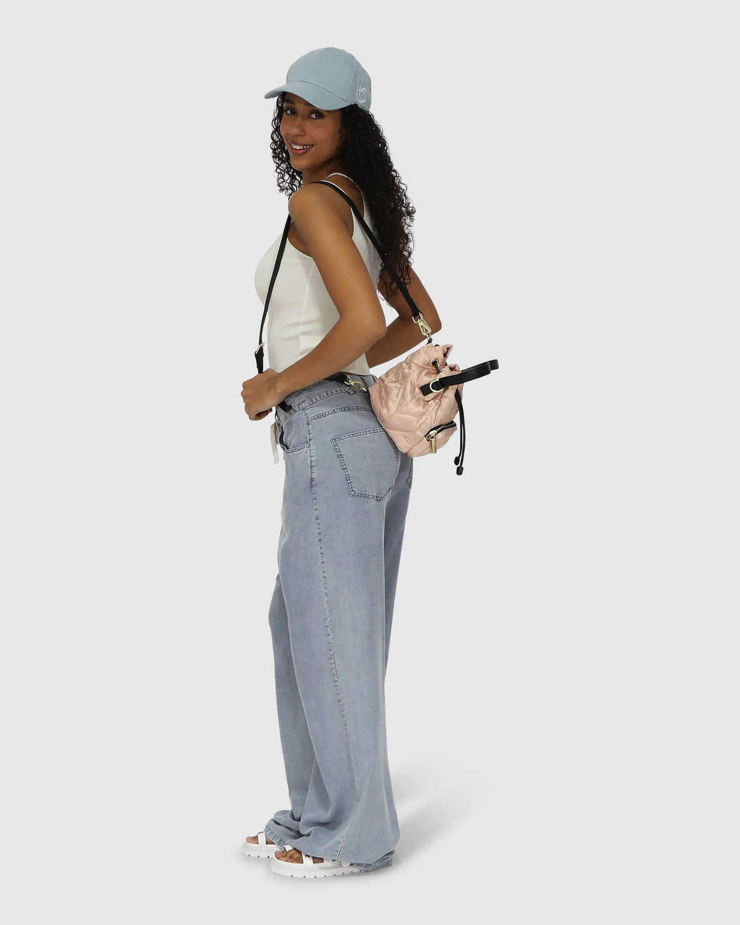 Set On You Wide Leg Pant - Stonewash